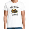 T-shirt Homme Blanc Mon parrain c'est ma vie