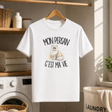 T-shirt Homme Blanc Mon Persan c'est ma vie