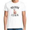 T-shirt Homme Blanc Mon Sphynx c'est ma vie
