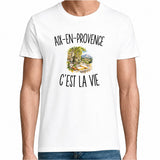 T-shirt Homme Blanc Aix-en-Provence c’est la vie