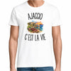 T-shirt Homme Blanc Ajaccio c’est la vie