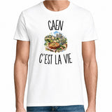 T-shirt Homme Blanc Caen c’est la vie