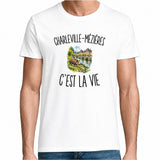 T-shirt Homme Blanc Charleville-Mézières c’est la vie
