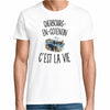 T-shirt Homme Blanc Cherbourg-en-Cotentin c’est la vie