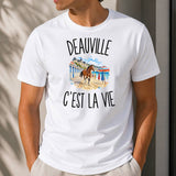 T-shirt Homme Blanc Deauville c’est la vie