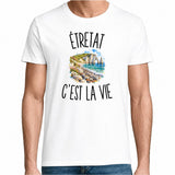 T-shirt Homme Blanc Étretat c’est la vie