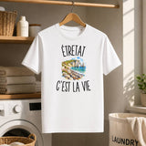 T-shirt Homme Blanc Étretat c’est la vie