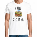T-shirt Homme Blanc L’Aude c’est la vie