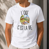 T-shirt Homme Blanc L’Oise c’est la vie