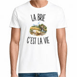 T-shirt Homme Blanc La Brie c’est la vie