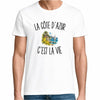 T-shirt Homme Blanc La Côte d’Azur c’est la vie