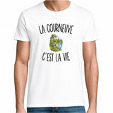 T-shirt Homme Blanc La Courneuve c’est la vie