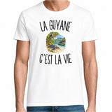 T-shirt Homme Blanc La Guyane c’est la vie