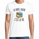 T-shirt Homme Blanc La Haute-Savoie c’est la vie
