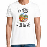 T-shirt Homme Blanc La Meuse c’est la vie