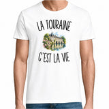 T-shirt Homme Blanc La Touraine c’est la vie