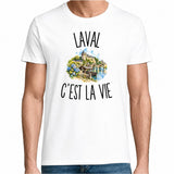 T-shirt Homme Blanc Laval c’est la vie