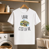 T-shirt Homme Blanc Laval c’est la vie