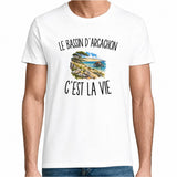 T-shirt Homme Blanc Le Bassin d’Arcachon c’est la vie