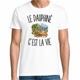 T-shirt Homme Blanc Le Dauphiné c’est la vie