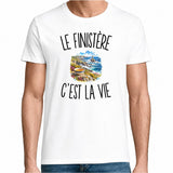 T-shirt Homme Blanc Le Finistère c’est la vie