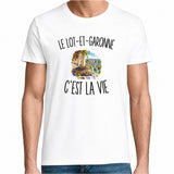 T-shirt Homme Blanc Le Lot-et-Garonne c’est la vie