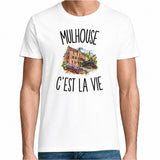 T-shirt Homme Blanc Mulhouse c’est la vie