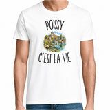 T-shirt Homme Blanc Poissy c’est la vie