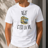 T-shirt Homme Blanc Rezé c’est la vie
