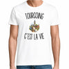 T-shirt Homme Blanc Tourcoing c’est la vie