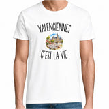 T-shirt Homme Blanc Valenciennes c’est la vie