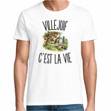 T-shirt Homme Blanc Villejuif c’est la vie