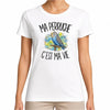 T-shirt Femme Blanc Ma perruche c'est ma vie