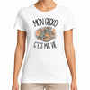 T-shirt Femme Blanc Mon gecko c'est ma vie