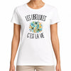 T-shirt Femme Blanc Les libellules c'est la vie