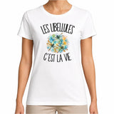 T-shirt Femme Blanc Les libellules c'est la vie