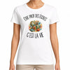 T-shirt Femme Blanc Être prof des écoles c'est la vie
