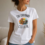 T-shirt Femme Blanc Être cordonnier c'est la vie