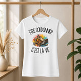 T-shirt Femme Blanc Être cordonnier c'est la vie