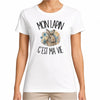 T-shirt Femme Blanc Mon lapin c'est ma vie