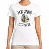 T-shirt Femme Blanc Mon canard c'est ma vie