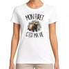 T-shirt Femme Blanc Mon furet c'est ma vie