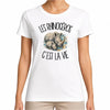T-shirt Femme Blanc Les rhinocéros c'est la vie