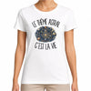 T-shirt Femme Blanc Le thème astral c'est la vie