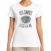 T-shirt Femme Blanc Les cartes c'est la vie