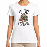 T-shirt Femme Blanc Le loto c'est la vie