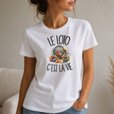 T-shirt Femme Blanc Le loto c'est la vie
