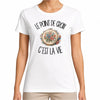 T-shirt Femme Blanc Le point de croix c'est la vie