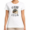 T-shirt Femme Blanc La reliure c'est la vie