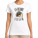 T-shirt Femme Blanc La reliure c'est la vie